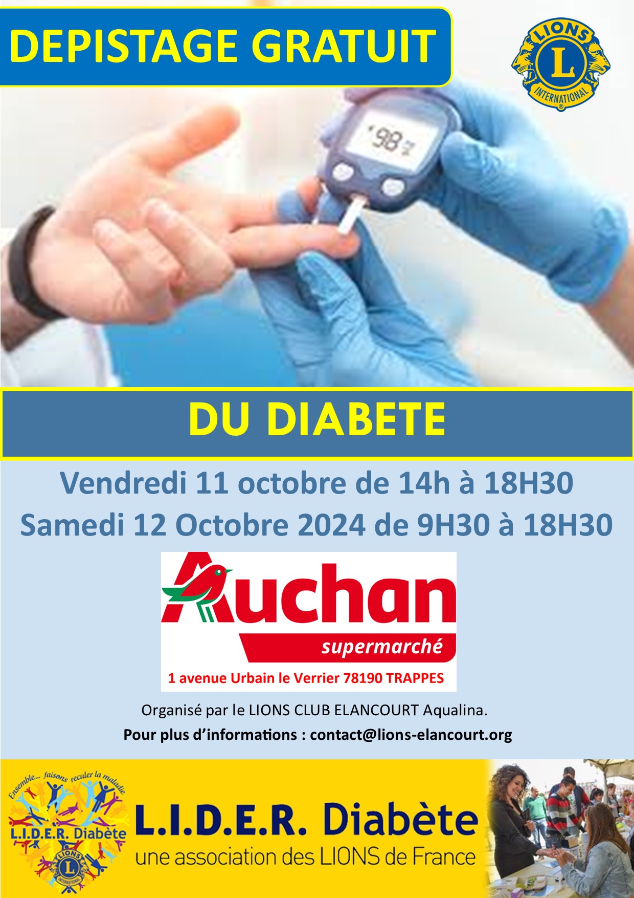 DEPISTAGE GRATUIT DU DIABETE